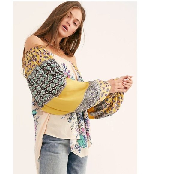 Free People Positano Printed Blouse. - Picture 2 of 8